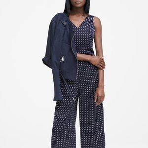 Banana republic Navy polka dot jumpsuit